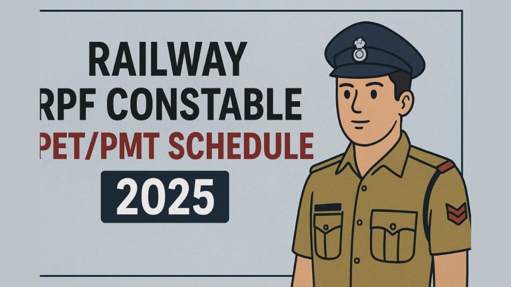 Railway RPF Constable PETPMT Schedule 2025 Released Check Dates, Test Details and Admit Card Update