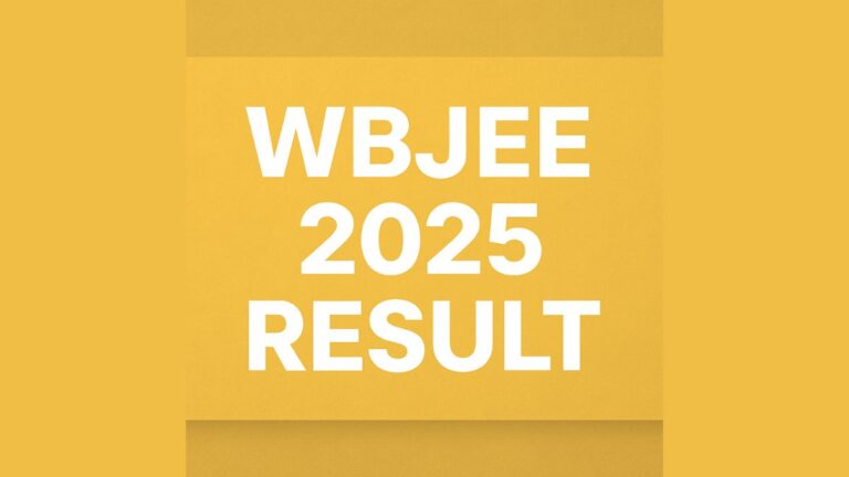 WBJEE 2025 Result Out Check Rank Card, Merit List & Counseling Details